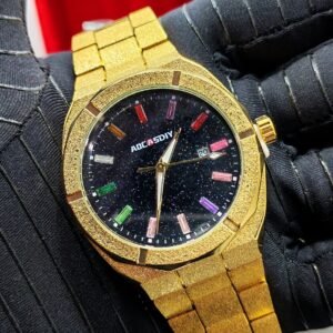 Reloj Octagonal Modelo Premium (Dorado)