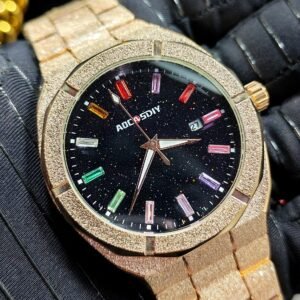 Reloj Octagonal Modelo Premium (Dorado Rosa)