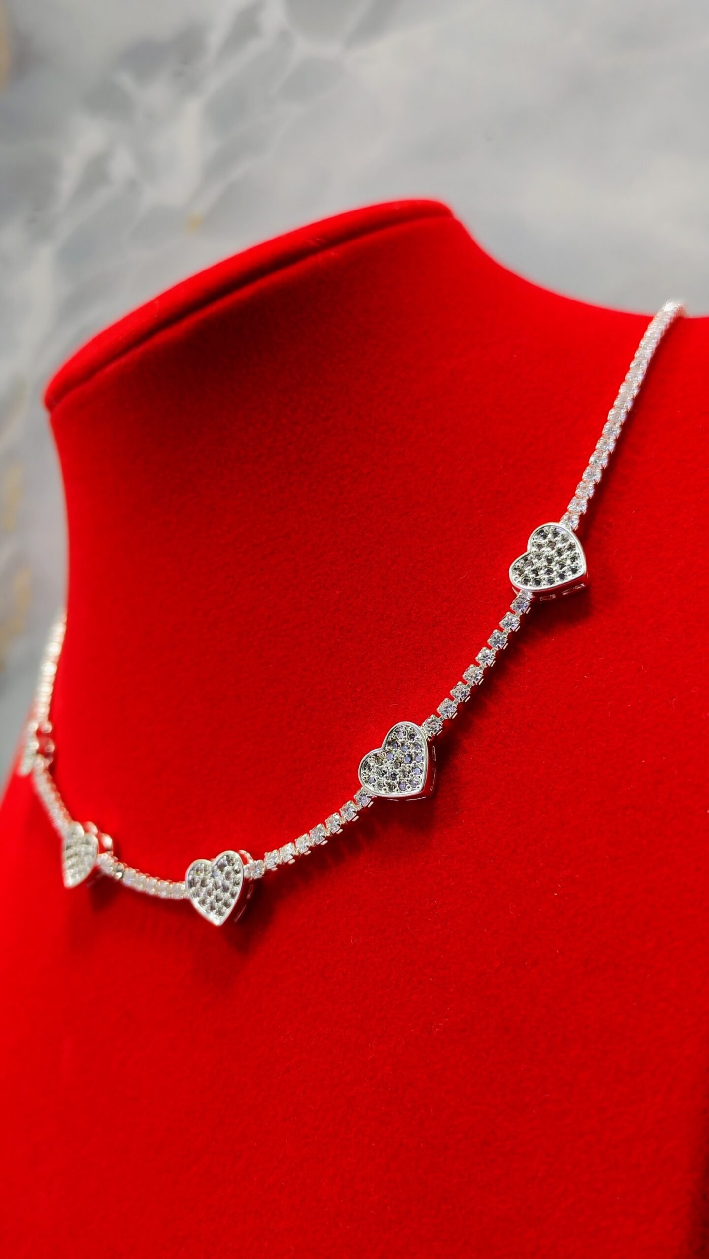 Cadena Modelo Tennis "Zircón Heart" - Imagen 3