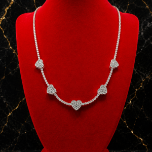 Cadena Modelo Tennis "Zircón Heart"